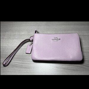 Coach Double Zipper Wristlet Wallet - Lavender - Never Used